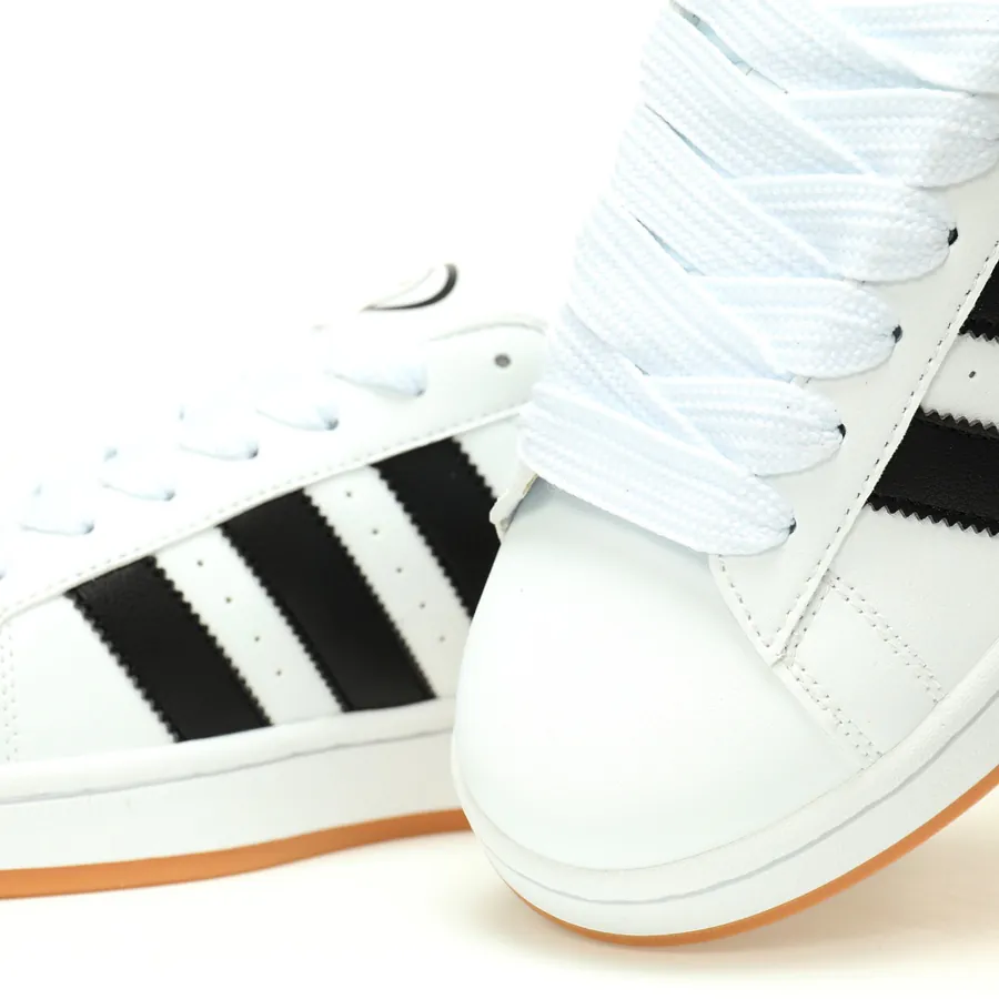 Originals Campus 00s Classic Retro Loafers with Leather and White Suede