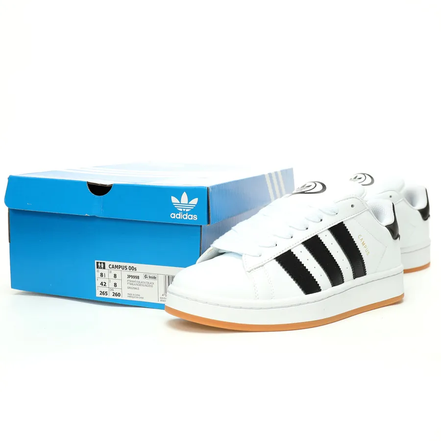 Originals Campus 00s Classic Retro Loafers with Leather and White Suede