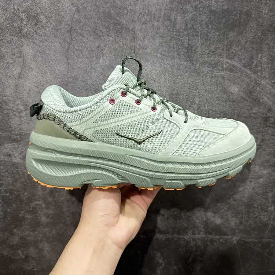 Hoka One One Bondi B3 LS Running Shoes Premium Leather and Breathable Mesh
