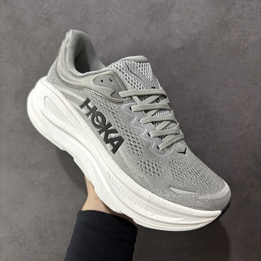 Hoka One One Bondi 9 Low Top Thick Sole Mesh Lightweight Running Shoes
