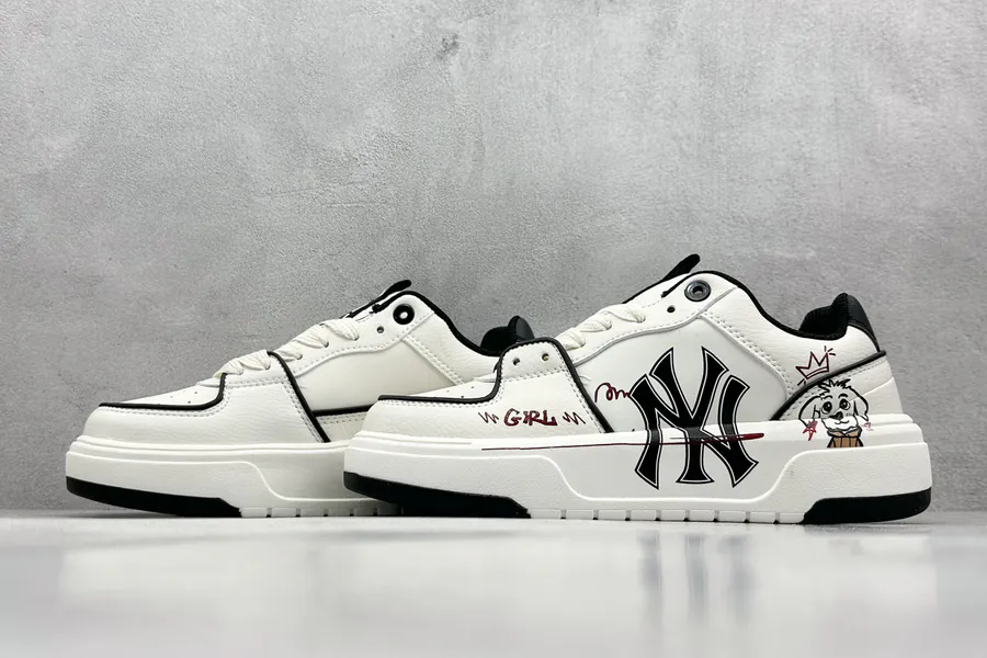 MLB NY Print Sneaker with Custom Graffiti