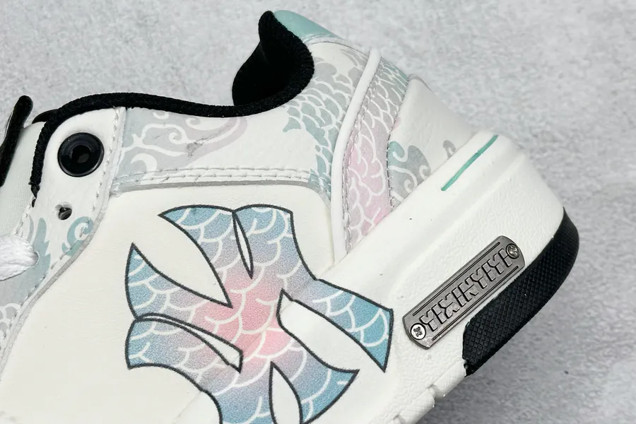 MLB NY Print Sneaker with Custom Graffiti Design