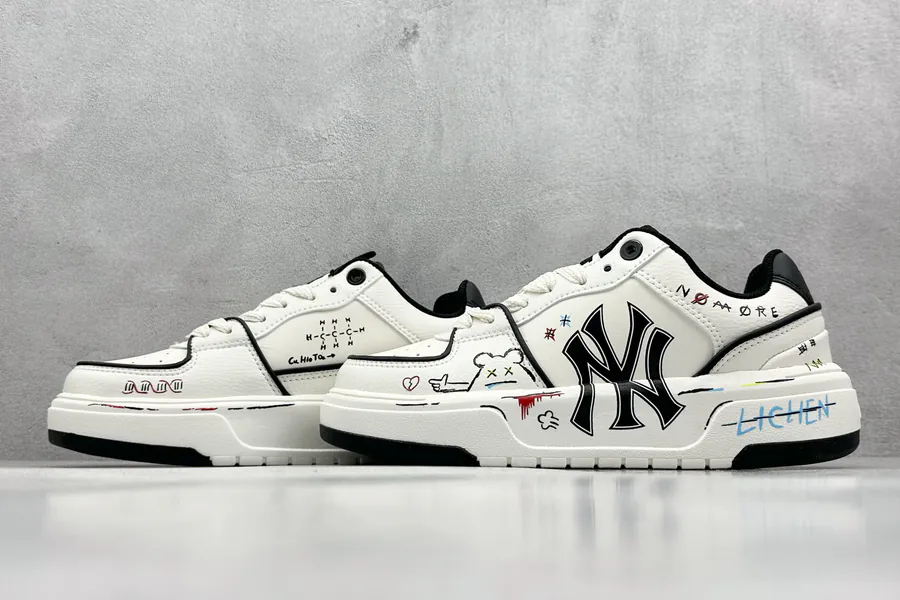 MLB NY Print Sneaker with Custom Graffiti