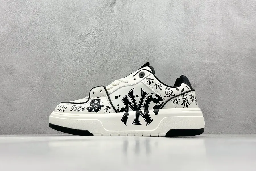 MLB NY Print Sneaker with Custom Graffiti Design