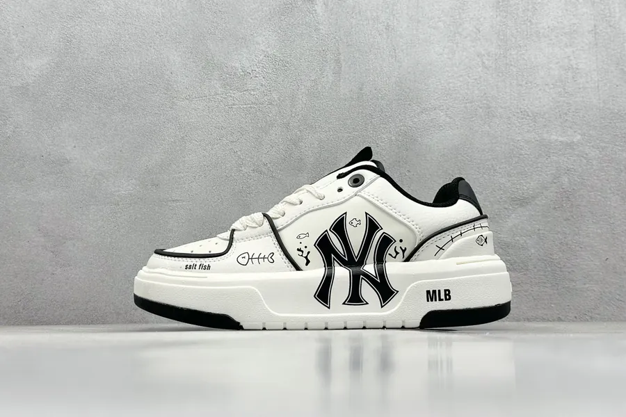 MLB NY Print Sneaker with Custom Graffiti