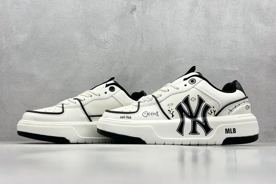 MLB NY Print Sneaker with Custom Graffiti