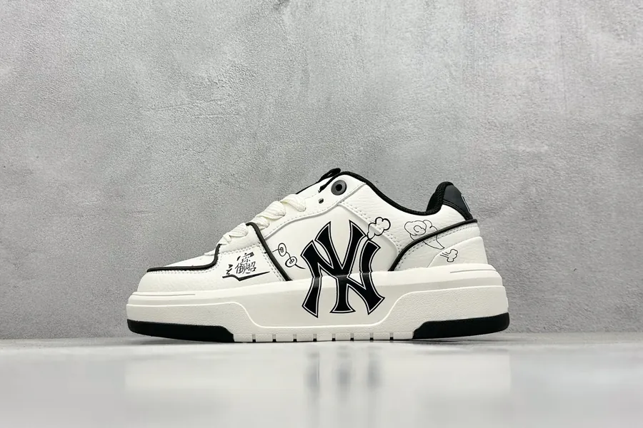 MLB NY Print Sneaker with Custom Graffiti Design