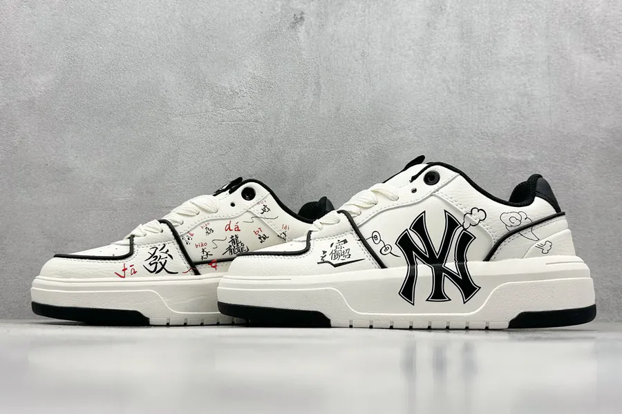 MLB NY Print Sneaker with Custom Graffiti Design