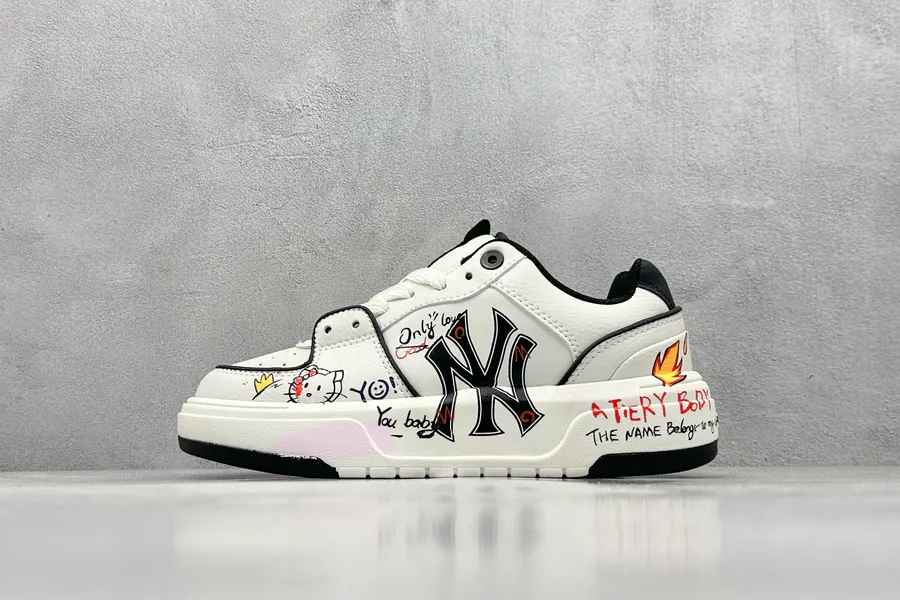 MLB NY Print Sneaker Custom Graffiti Design