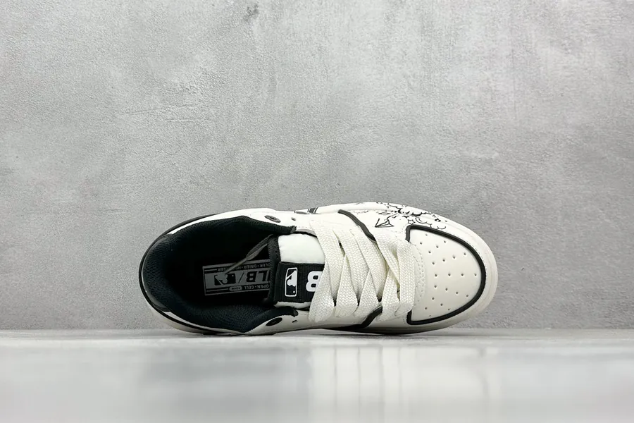 MLB NY Print Sneaker with Custom Graffiti
