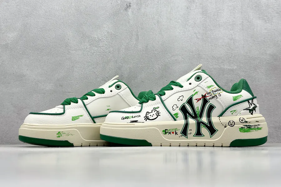 MLB NY Print Sneaker with Custom Graffiti Design