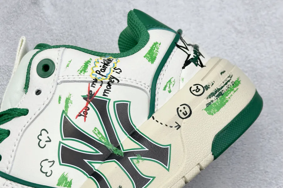 MLB NY Print Sneaker with Custom Graffiti Design