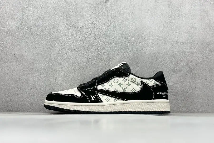 Fraent x Travis Scott x Air 1 Low Triple Collaboration Low Top Sneaker