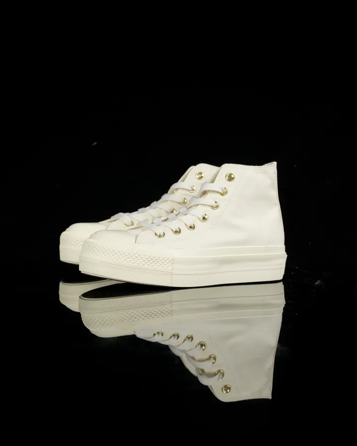 Converse All Star Classic High Top Sneaker with Gold Logo