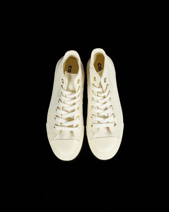 Converse All Star Classic High Top Sneaker with Gold Logo