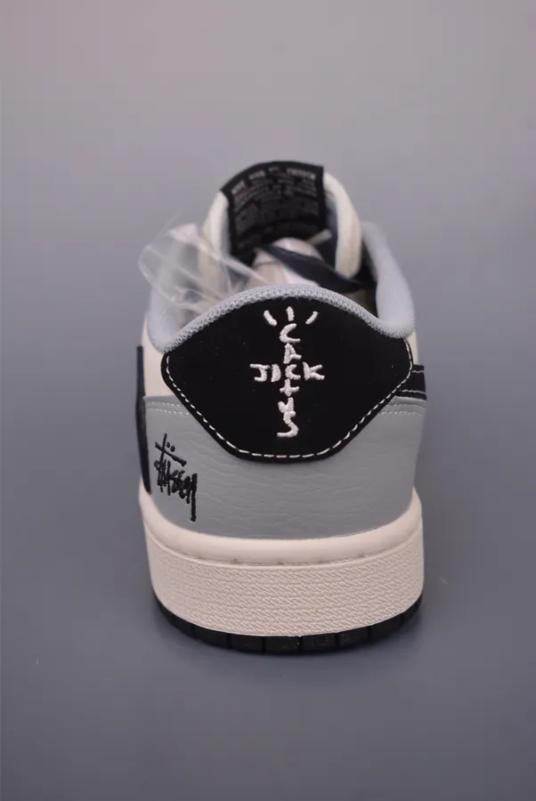 Fraent x Travis Scott x Black 8 Air 1 Low Triple Collaboration Sneaker