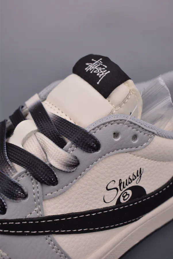 Fraent x Travis Scott x Black 8 Air 1 Low Triple Collaboration Sneaker