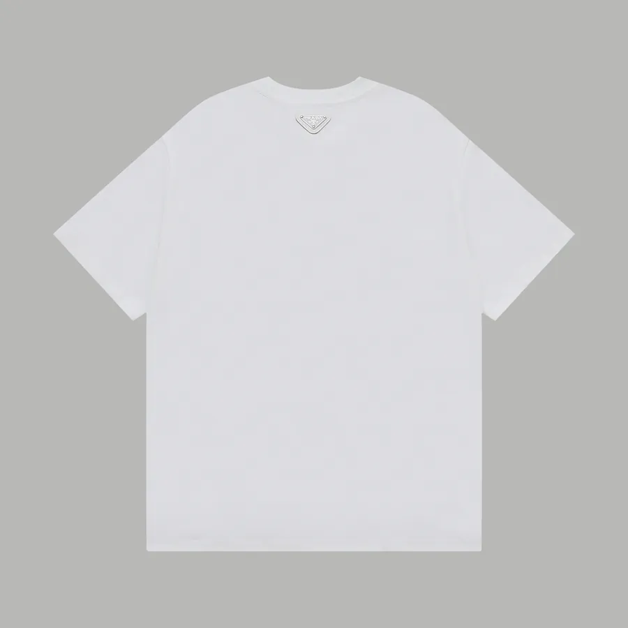 Prada Triangle Logo Embossed Short Sleeve