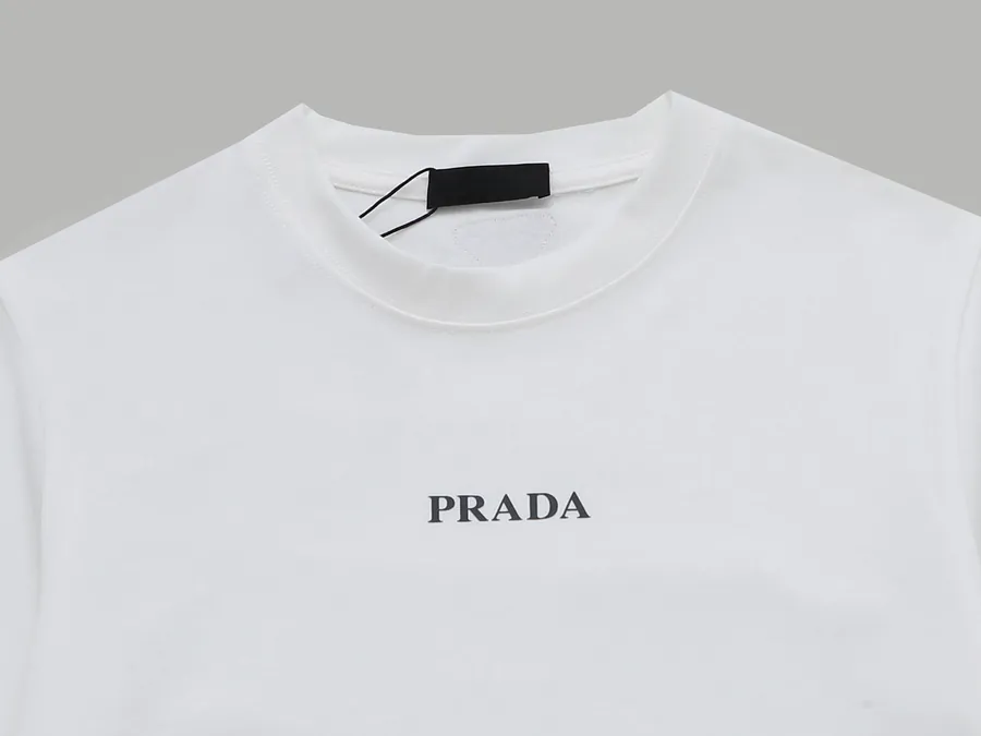 Prada Triangle Logo Embossed Short Sleeve