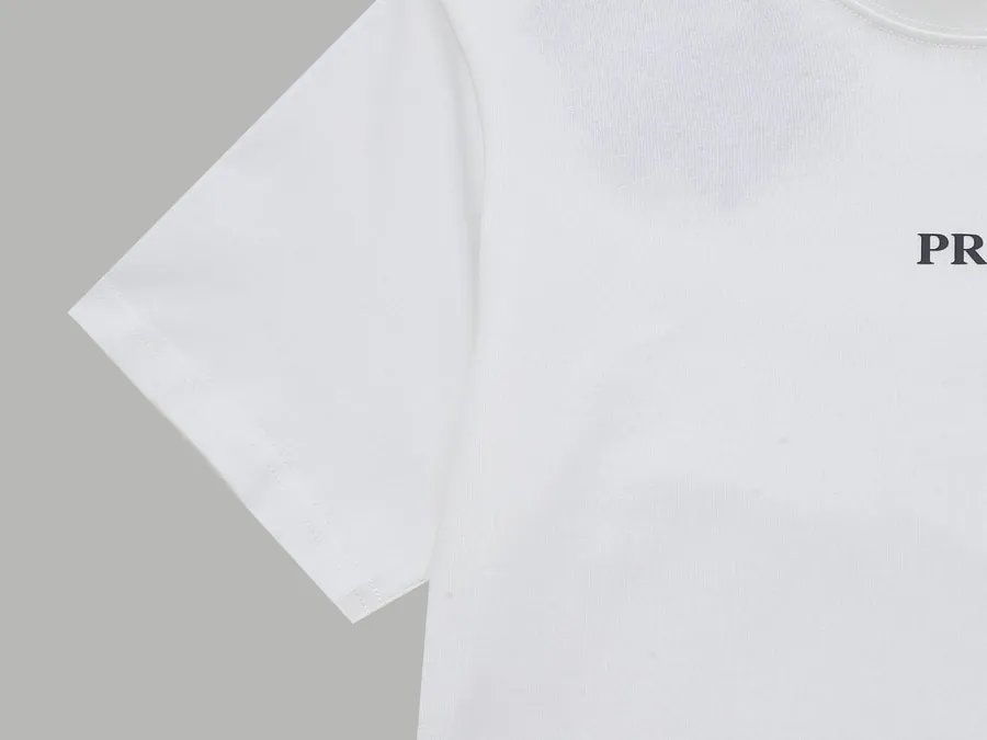 Prada Triangle Logo Embossed Short Sleeve
