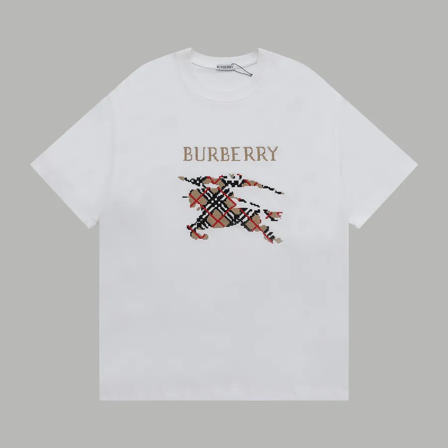Burberry BBR Knit Patchwork Trench Short Sleeve