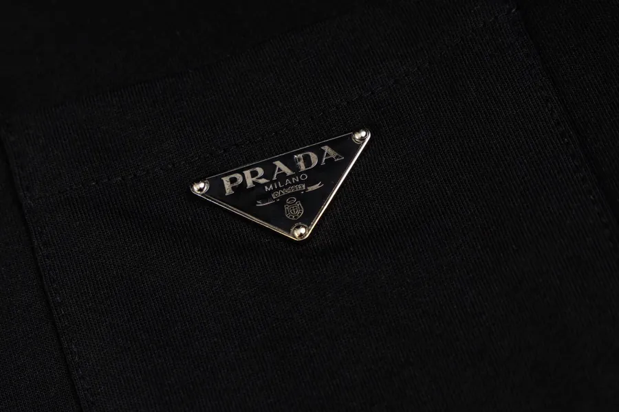 PRADA Triangle Logo Pocket T Shirt