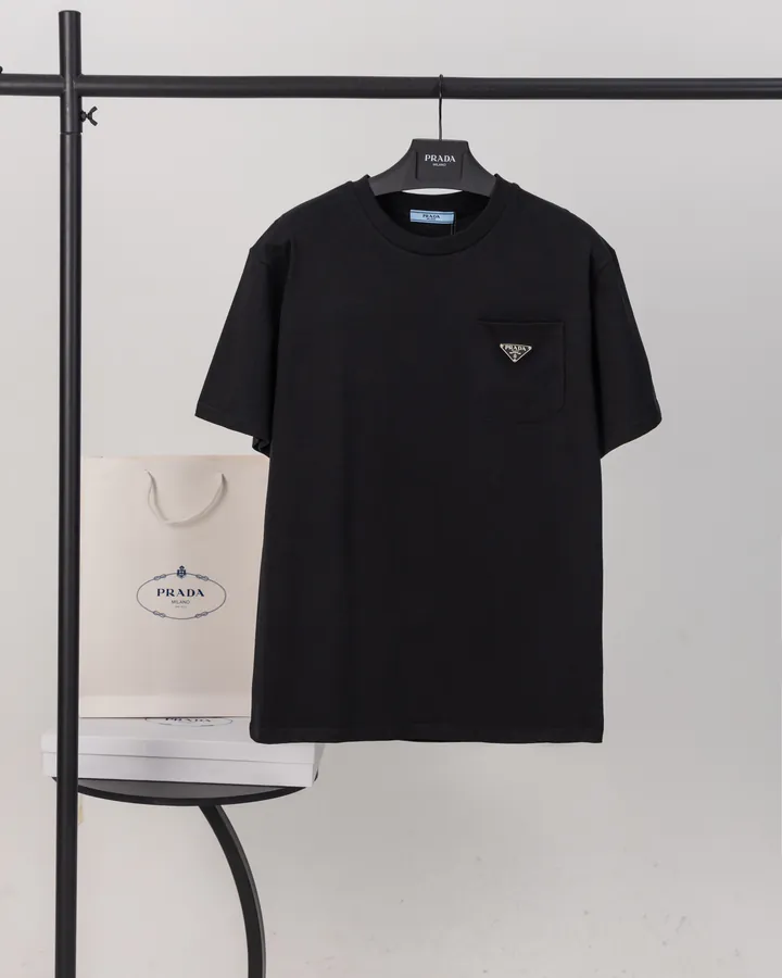 PRADA Triangle Logo Pocket T Shirt