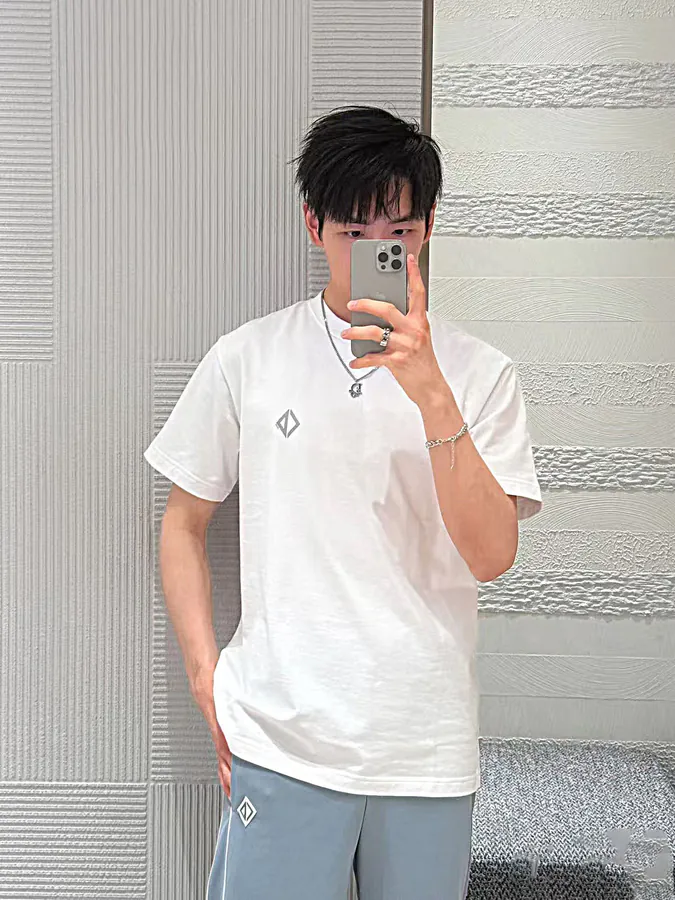 Diamond 2025 Autumn Collection Reflective Embroidery Short Sleeve
