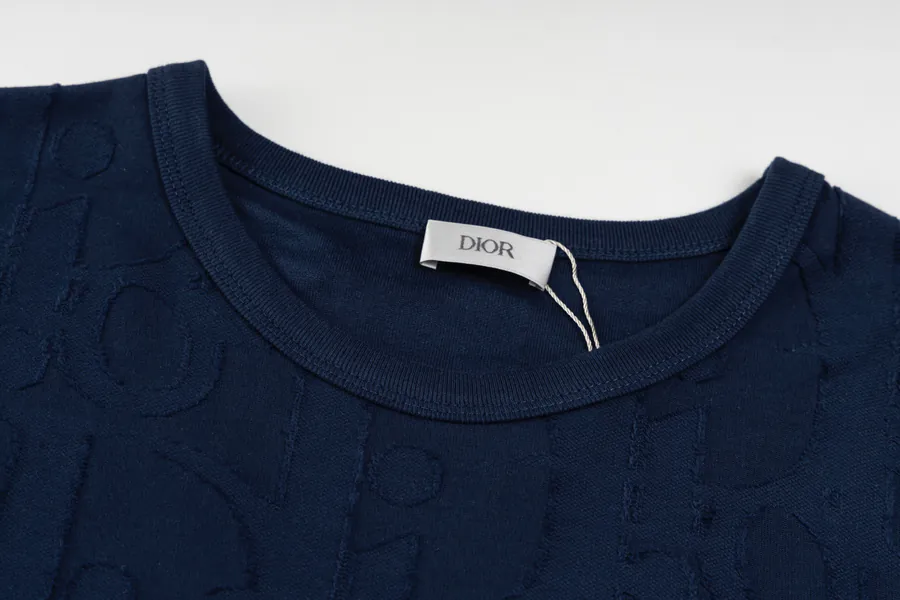 DIOR 25SS Embossed Pattern T Shirt