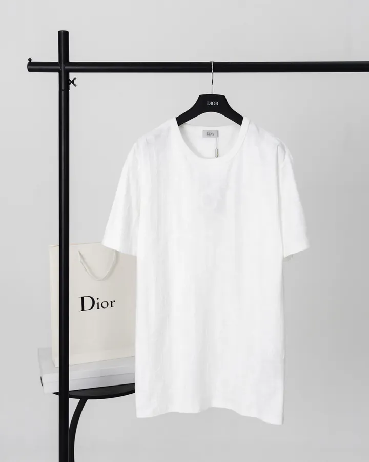 Dior 25SS Embossed Jacquard Short Sleeve T Shirt