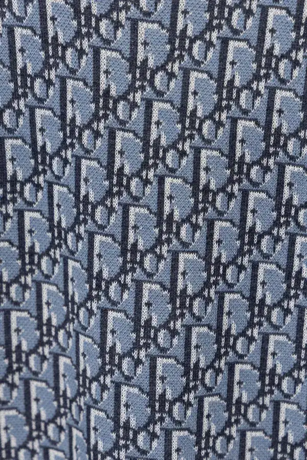 DIOR Blue Oblique Wool Blouse