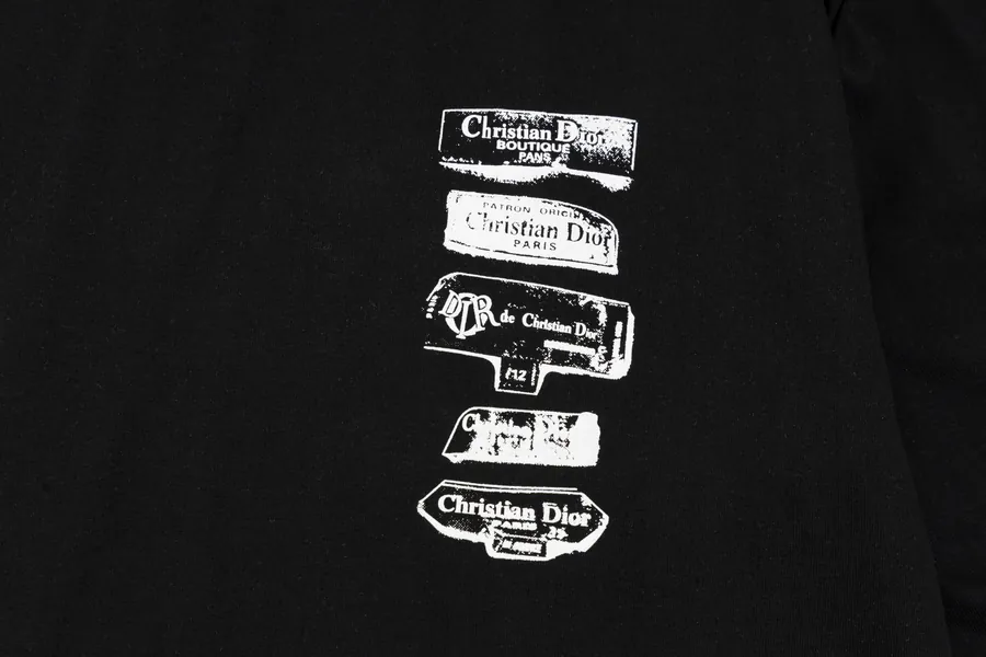 Dior Sketch Sign Tee Unisex Short Sleeve