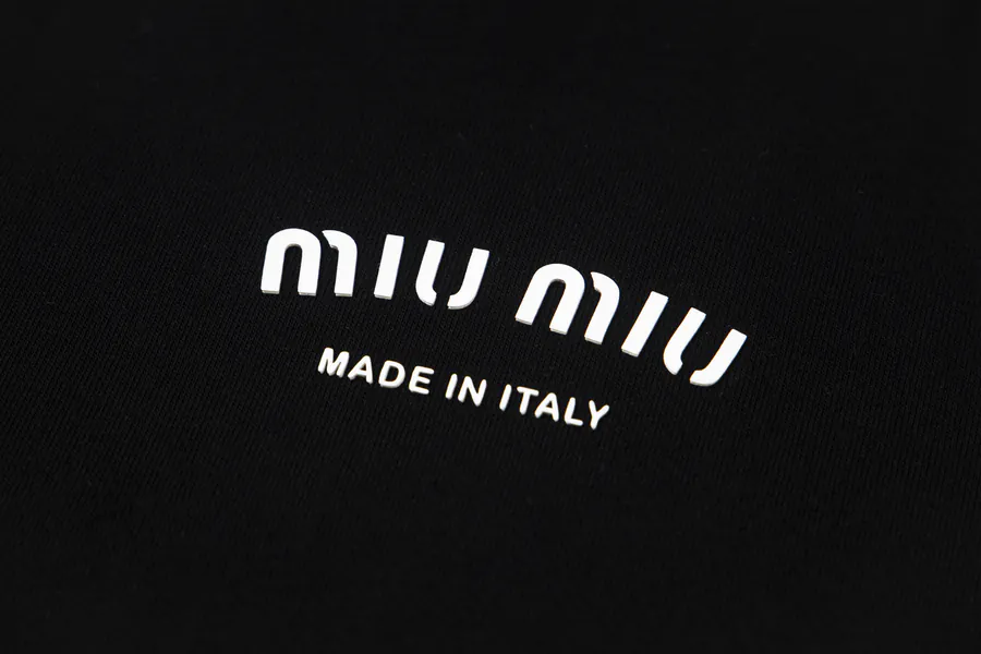 Miu Miu Classic Letter Print Oversize T Shirt