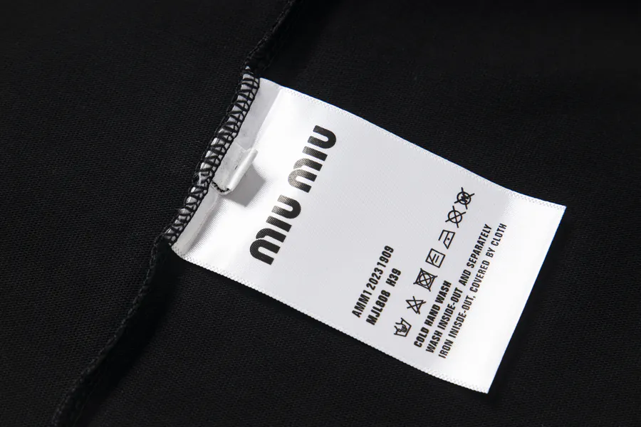 Miu Miu Classic Letter Print Oversize T Shirt