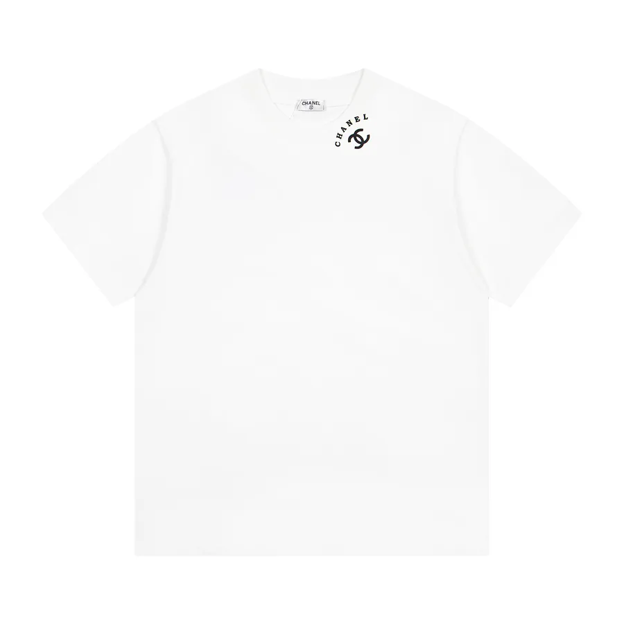 CHANEL Classic Logo Oversize Cotton T Shirt