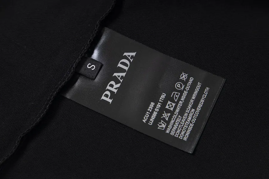 PRADA New Classic Triangle Logo Round Neck Short Sleeve T Shirt