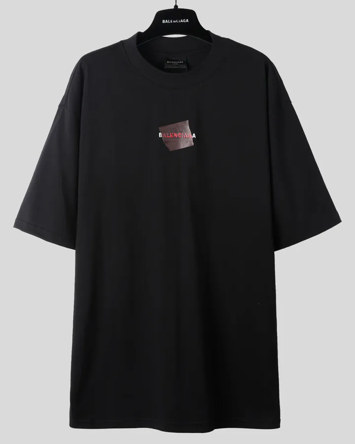 BALENCIAGA 25ss刺绣胶带短袖