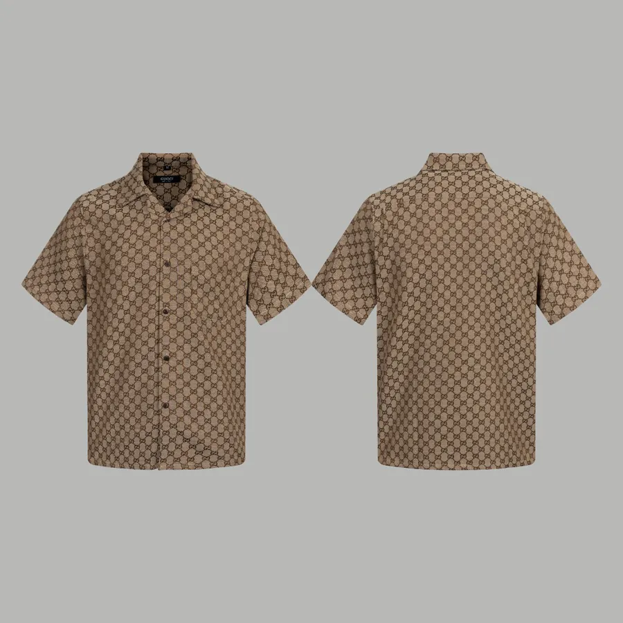GUC辰星专供 Logo Print Silk Shirt