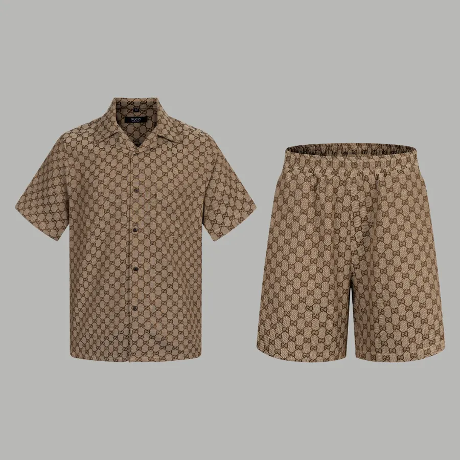 GUC辰星专供 Logo Print Silk Shirt