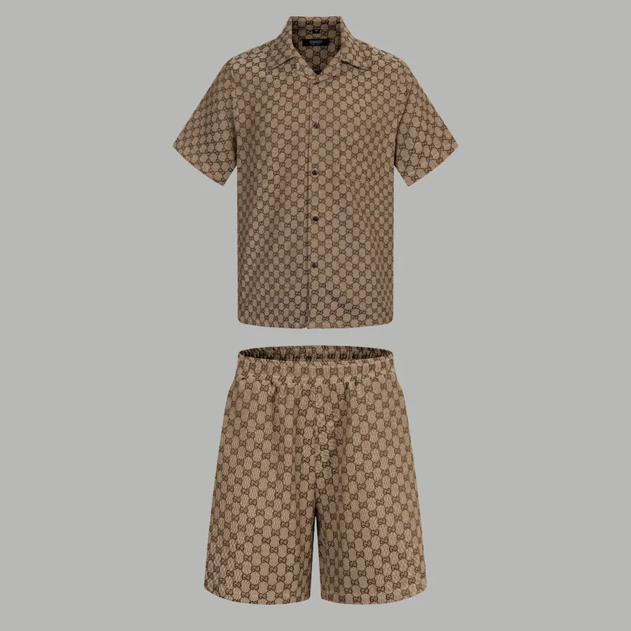 GUC辰星专供 Logo Print Silk Shirt