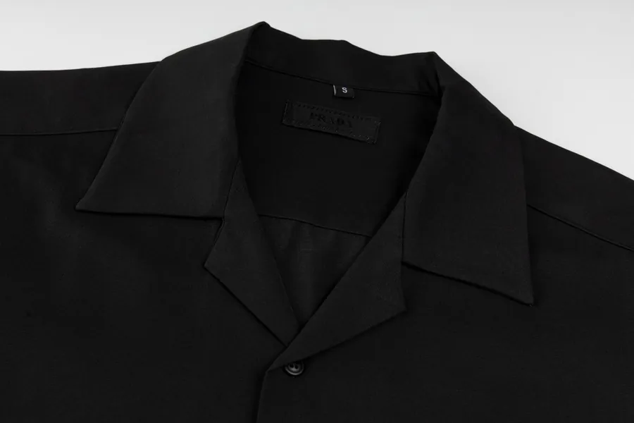 PRA辰星专供 Triangle Logo Shield Embroidery Silk Shirt