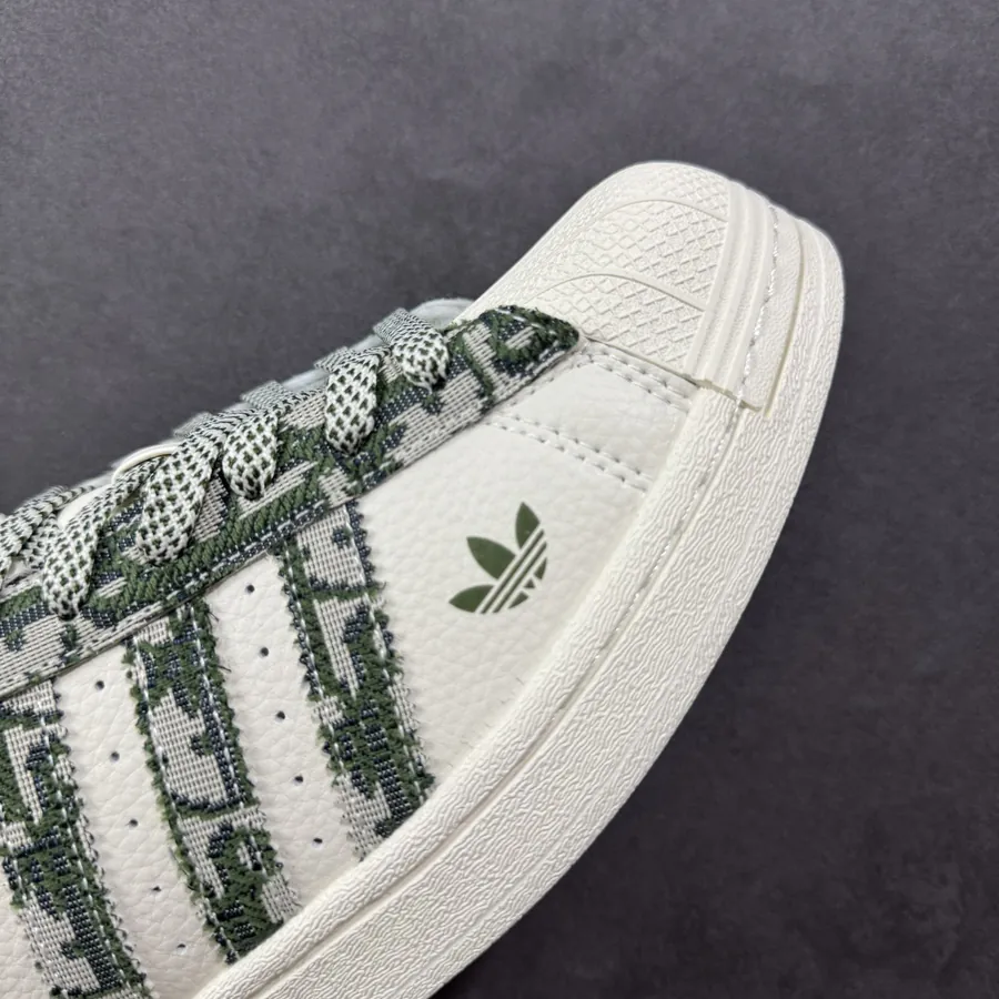 DIOR White Green Superstar Sneaker