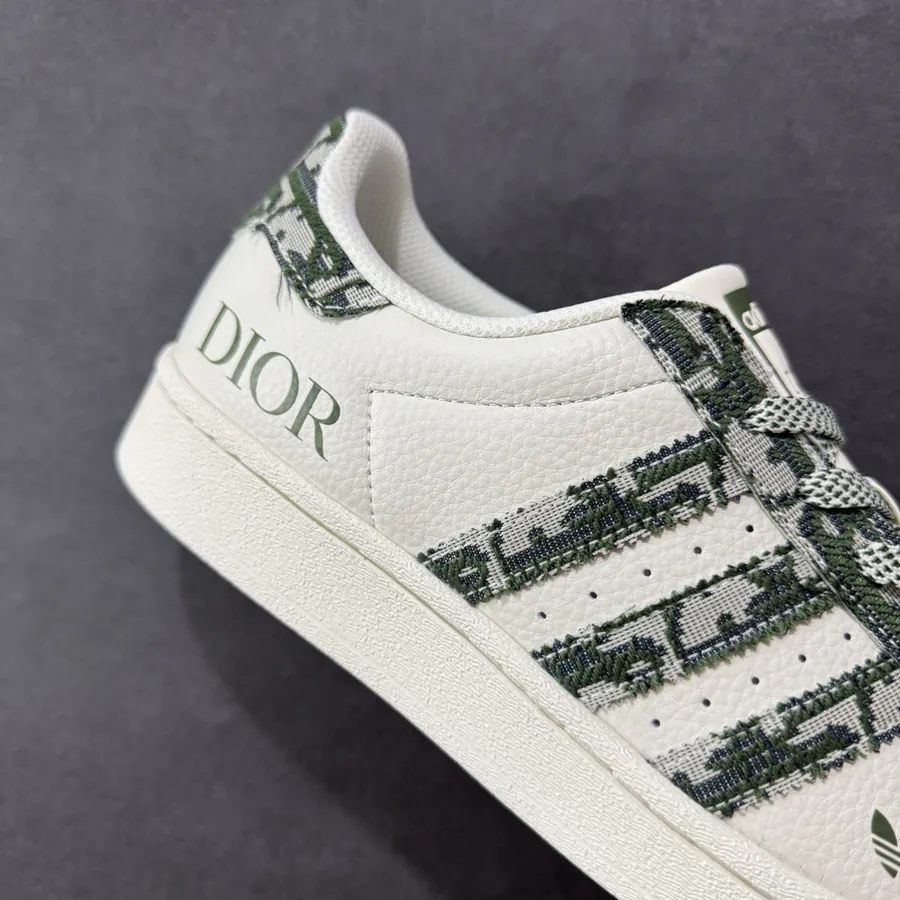 DIOR White Green Superstar Sneaker