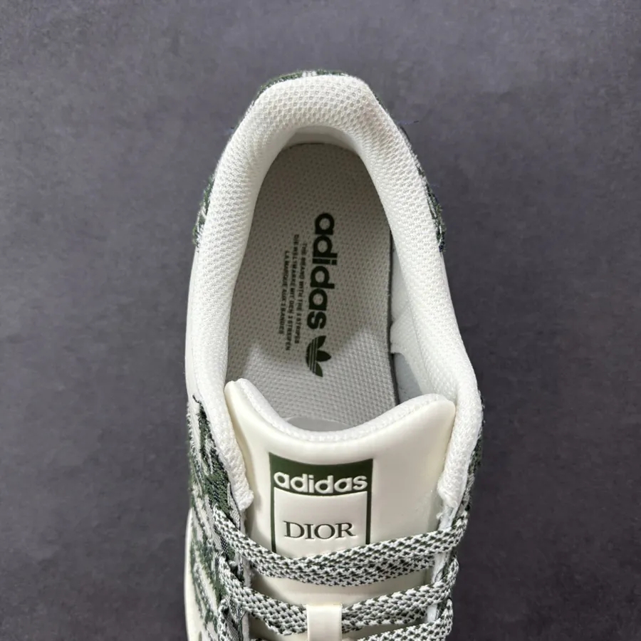 DIOR White Green Superstar Sneaker