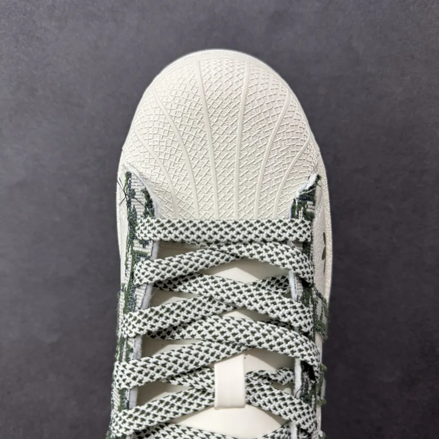DIOR White Green Superstar Sneaker