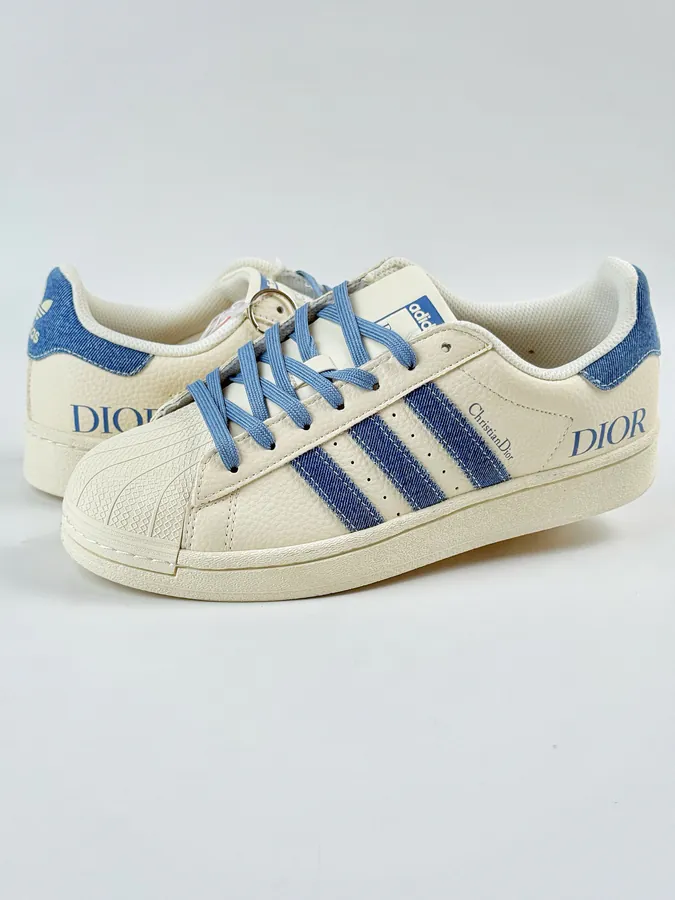 AD Originals Superstar x DIOR White Blue