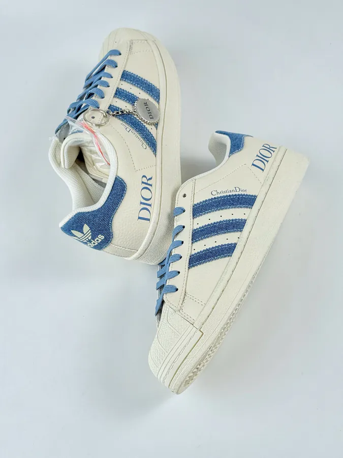 AD Originals Superstar x DIOR White Blue