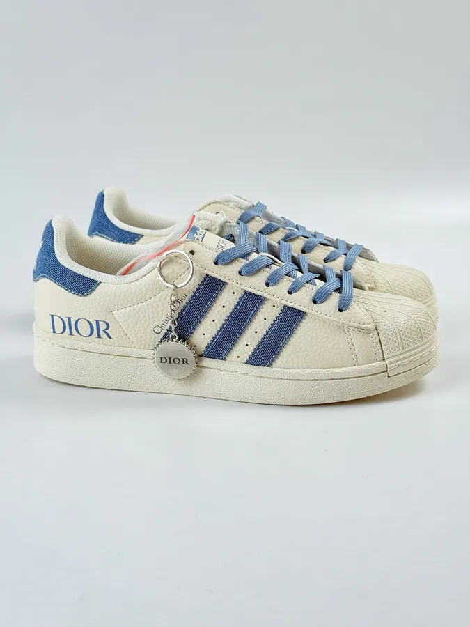 AD Originals Superstar x DIOR White Blue