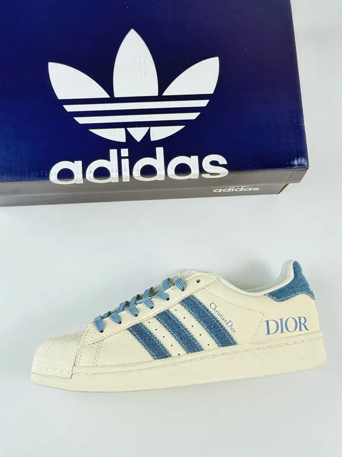 AD Originals Superstar x DIOR White Blue