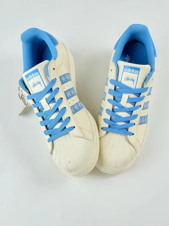 AD Originals Superstar x Stussy White Blue